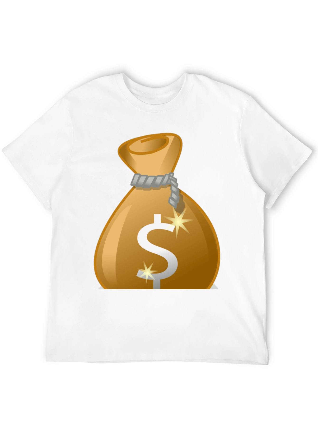 Money Bag Graphic Tee - Classic Black Cotton T-Shirt