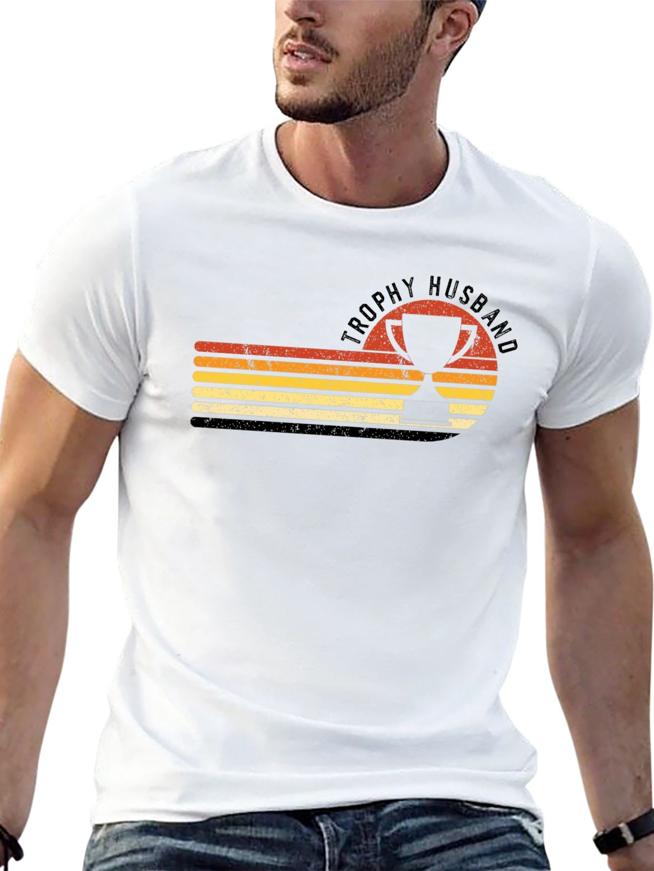 Trophy Husband Graphic Tee - Retro Style