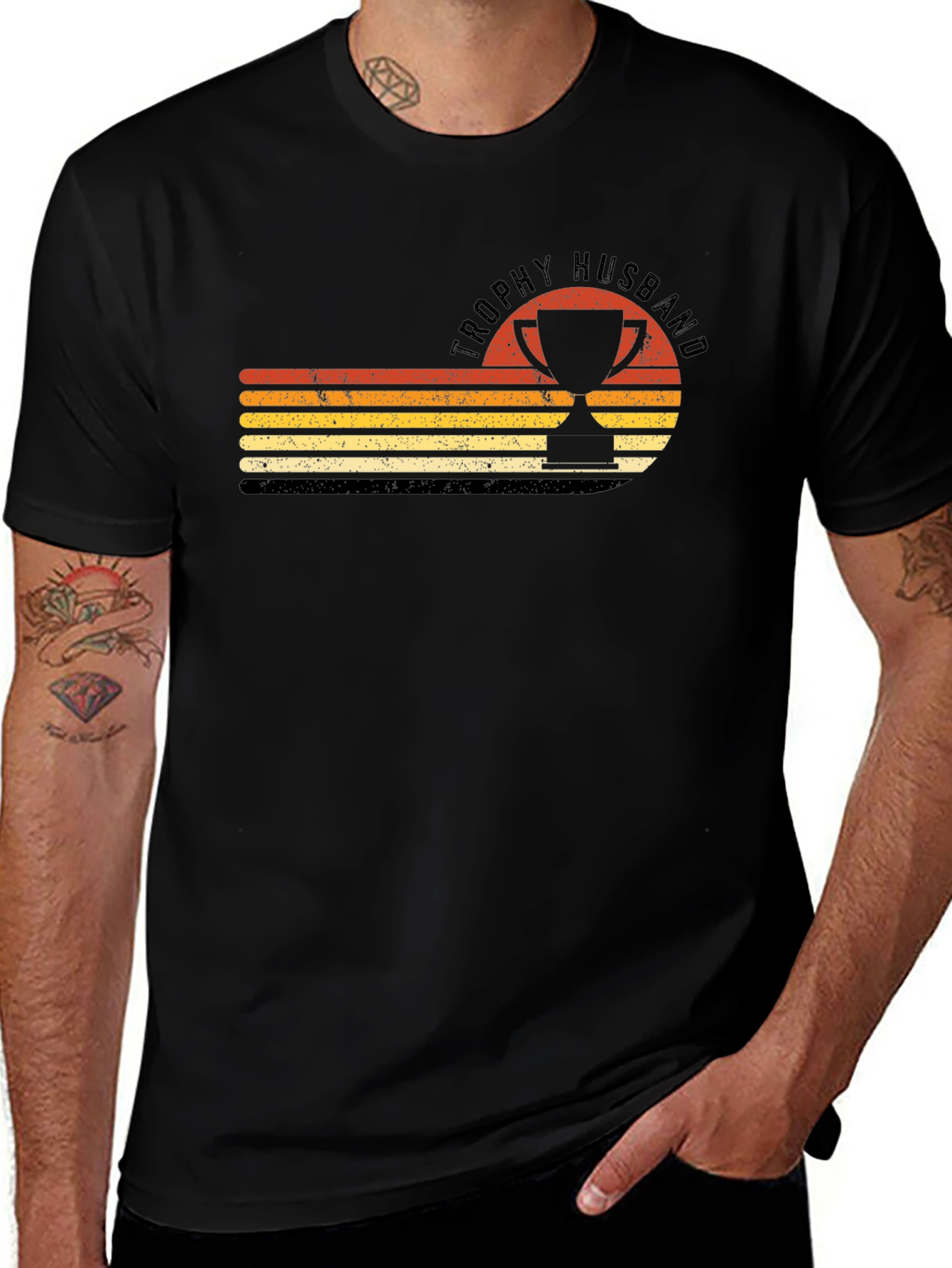 Trophy Husband Graphic Tee - Retro Style