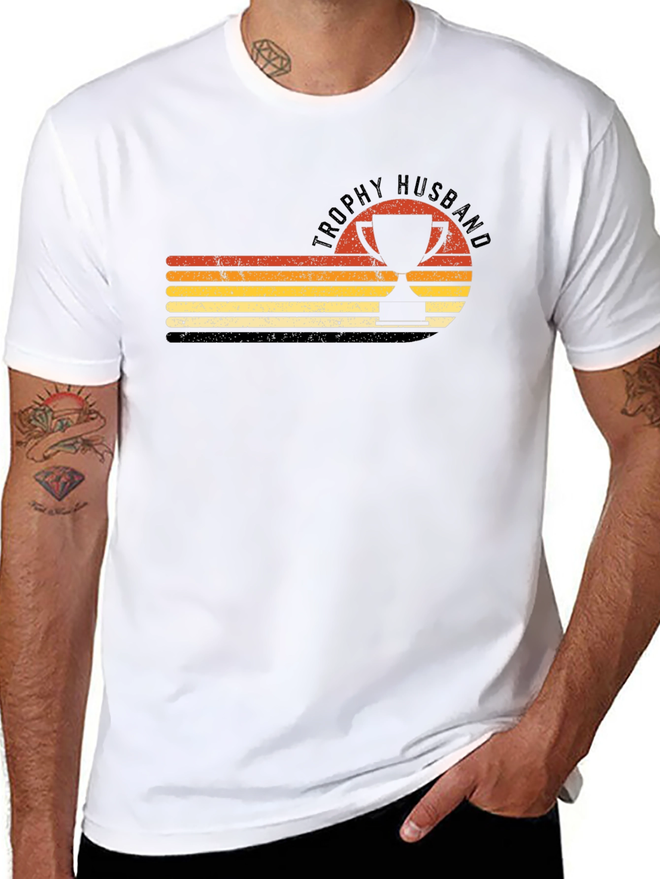 Trophy Husband Graphic Tee - Retro Style
