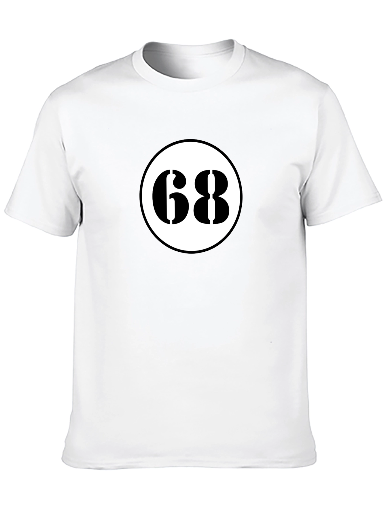 Retro 68 Racer Tee - Black Cotton Blend Shirt