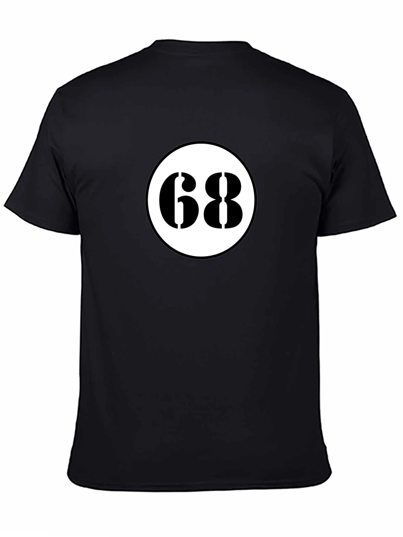 Retro 68 Racer Tee - Black Cotton Blend Shirt