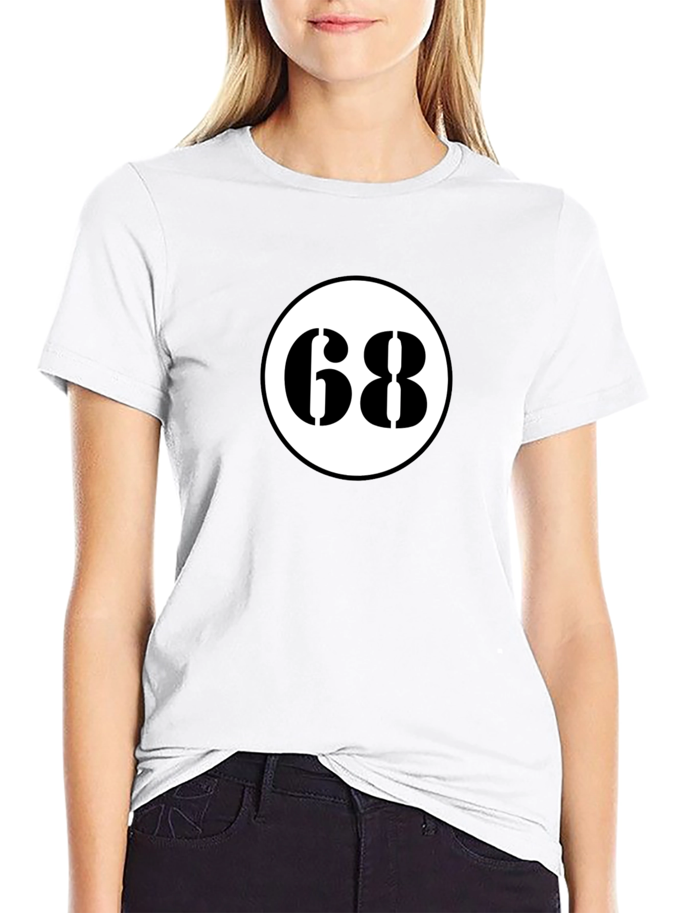 Retro 68 Racer Tee - Black Cotton Blend Shirt