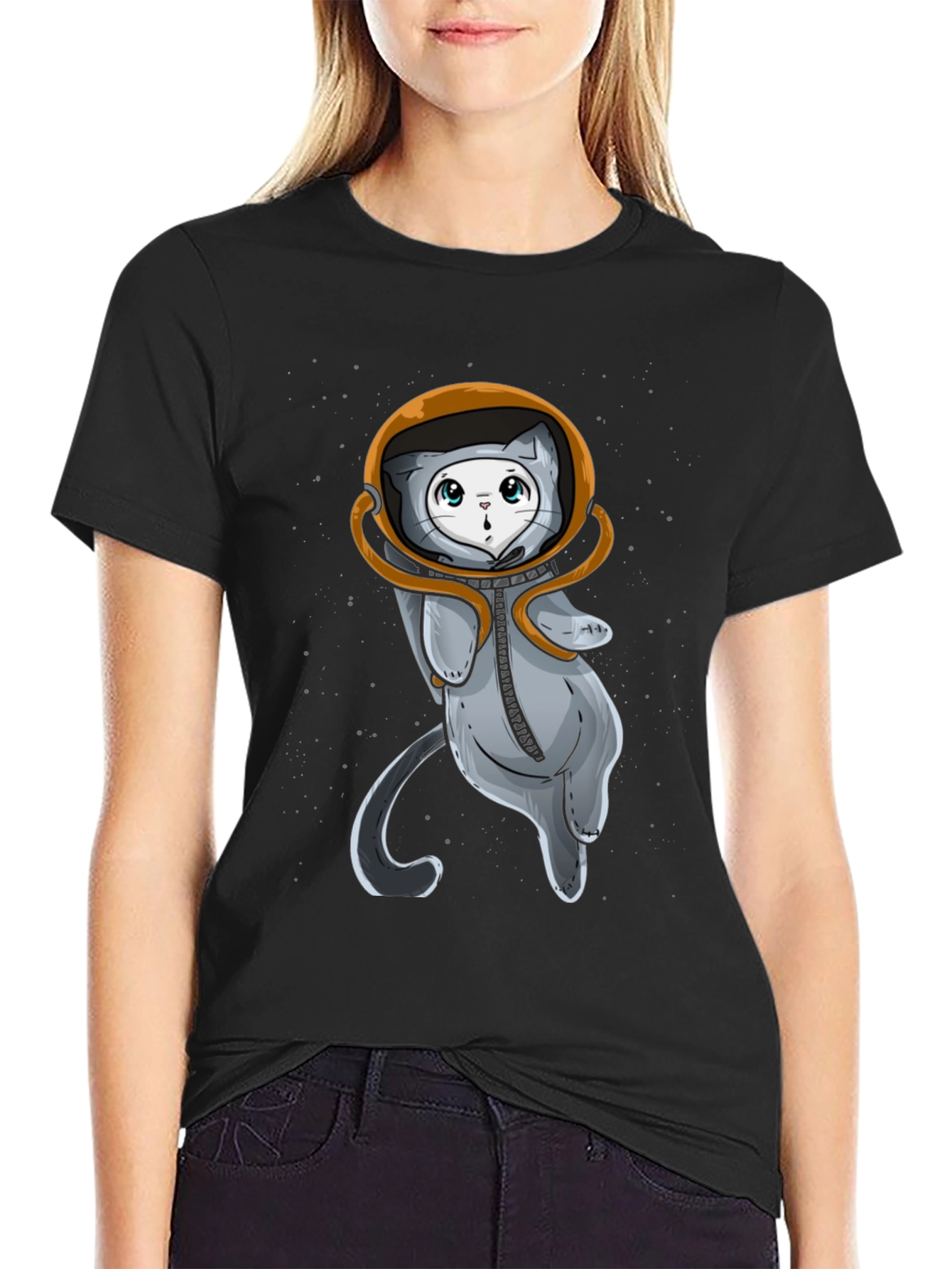 Astronaut Cat T-Shirt - Space Kitten Tee