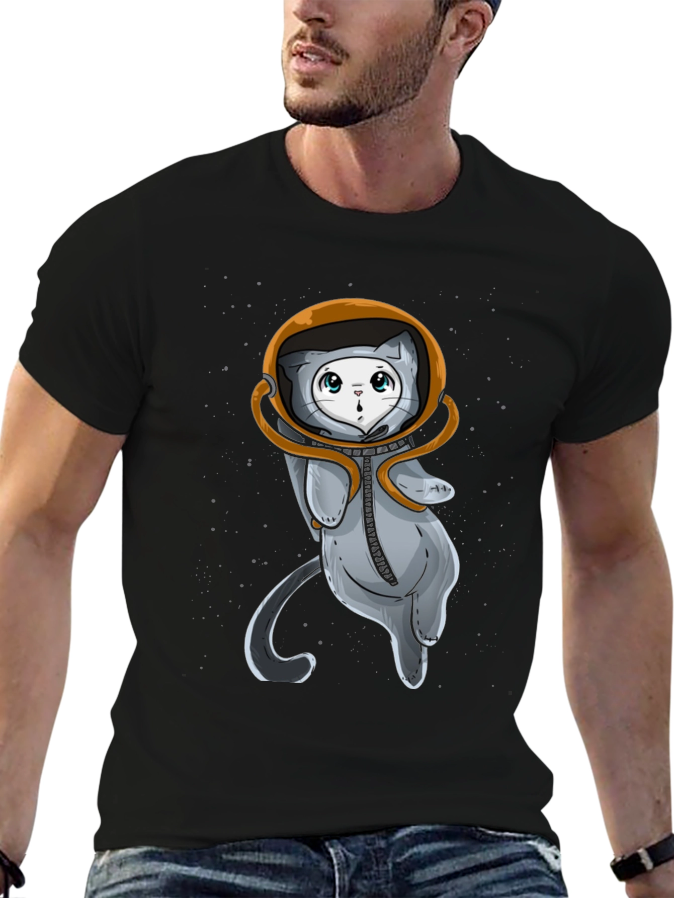 Astronaut Cat T-Shirt - Space Kitten Tee
