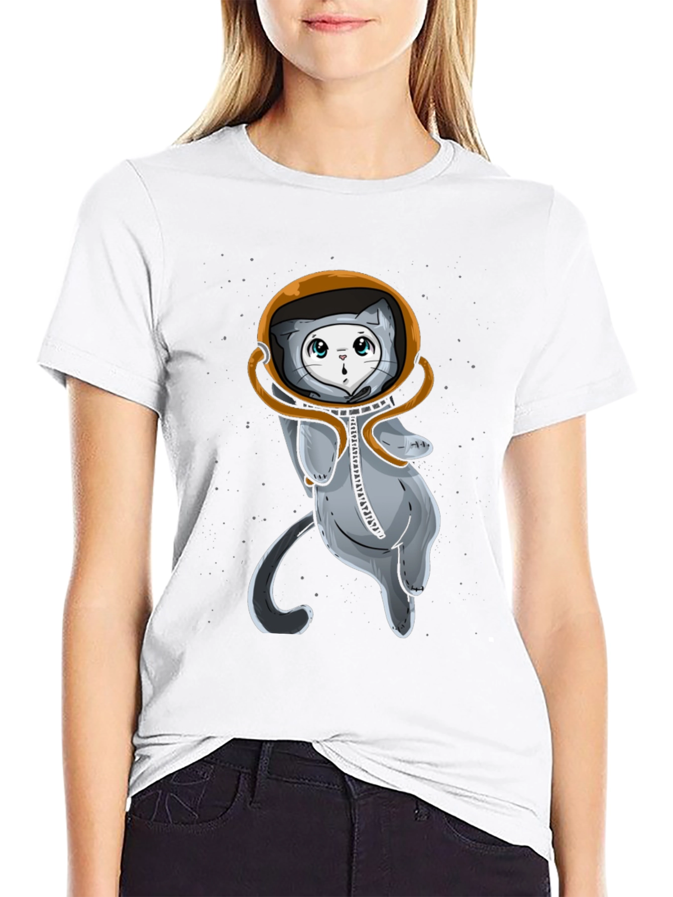 Astronaut Cat T-Shirt - Space Kitten Tee