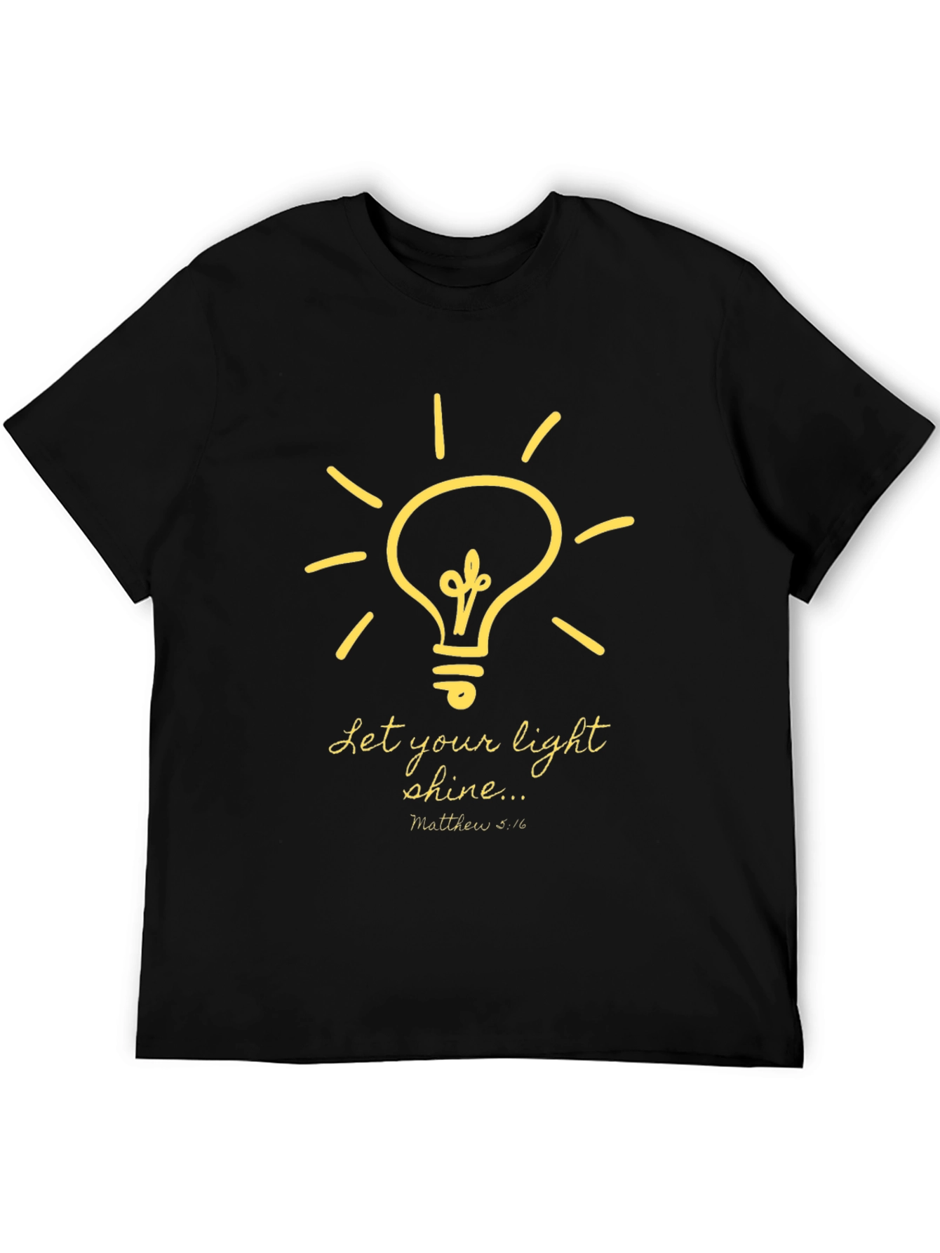 Let Your Light Shine Graphic Tee - Black
