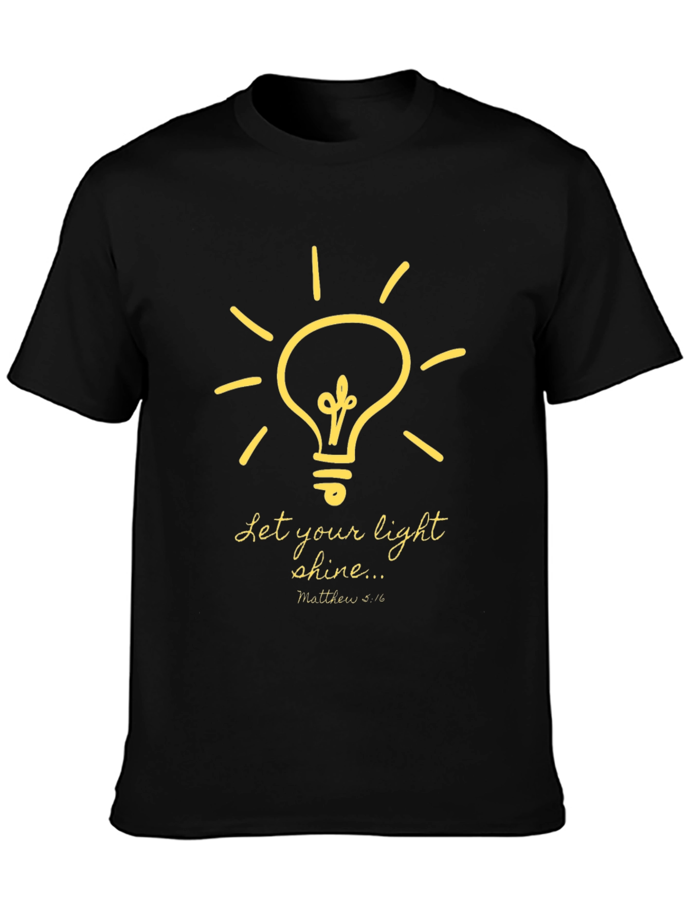 Let Your Light Shine Graphic Tee - Black