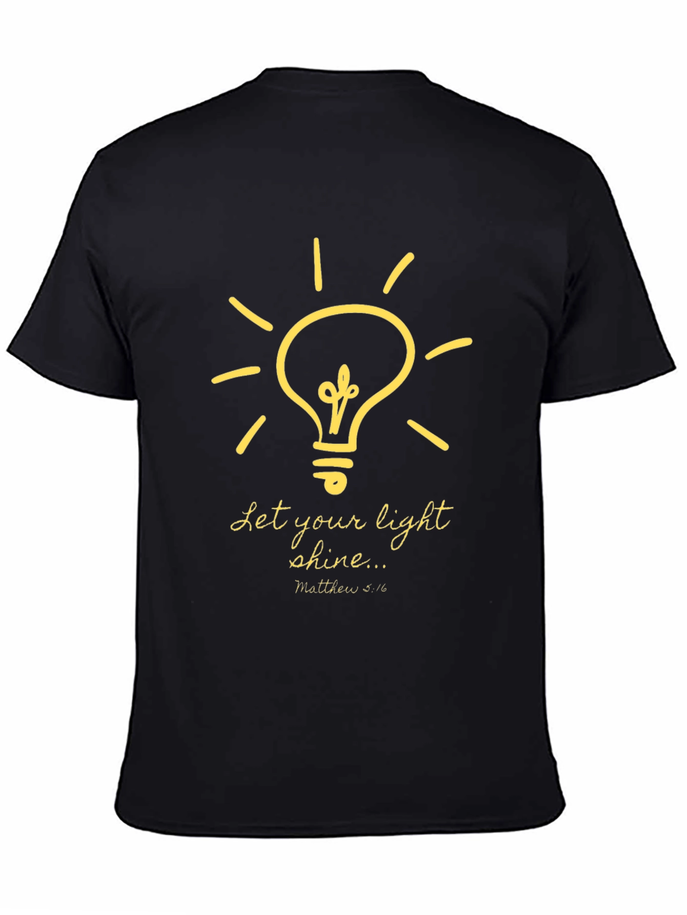 Let Your Light Shine Graphic Tee - Black