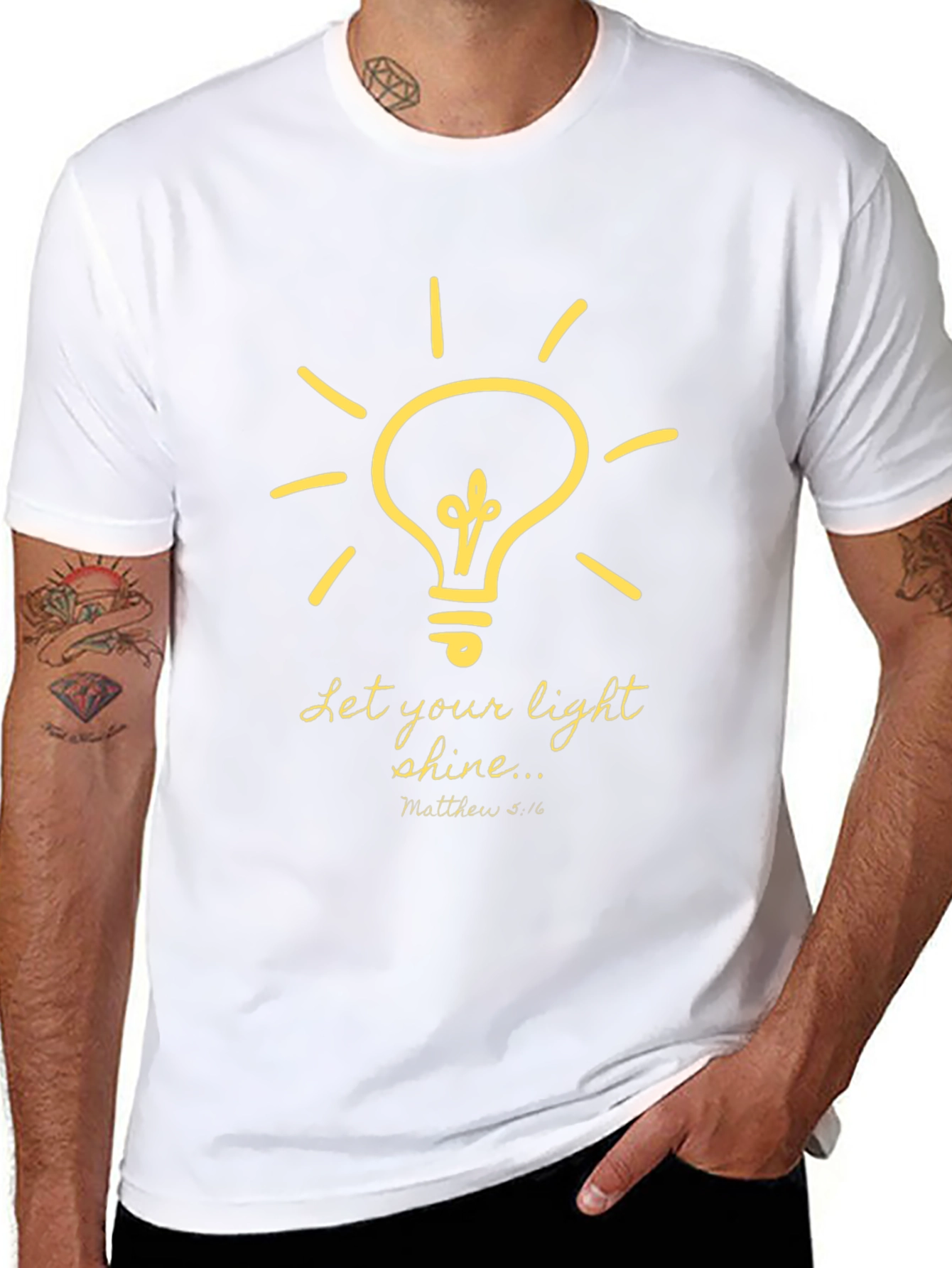 Let Your Light Shine Graphic Tee - Black