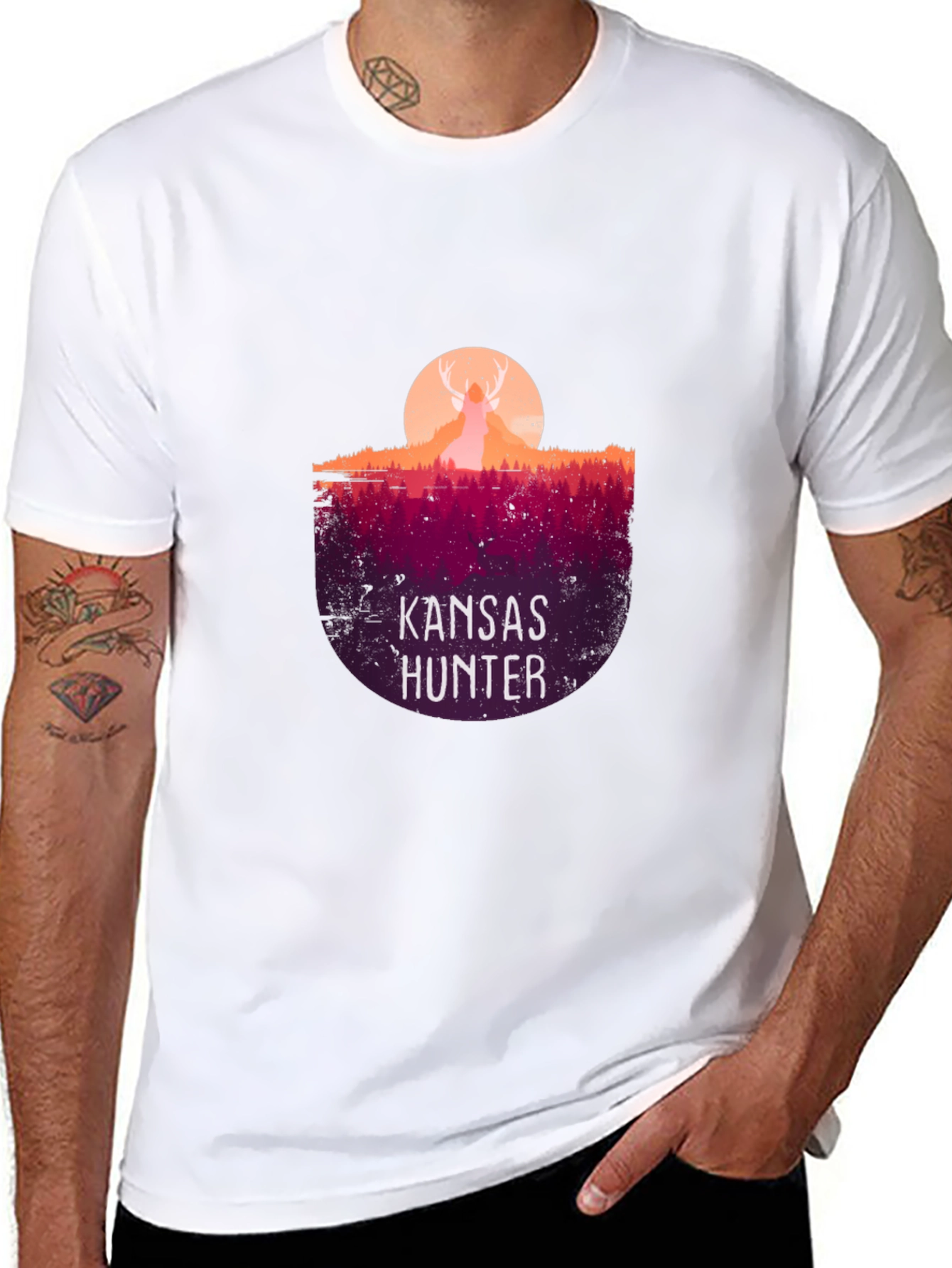 Kansas Hunter Graphic Tee - Wildlife Inspired Design