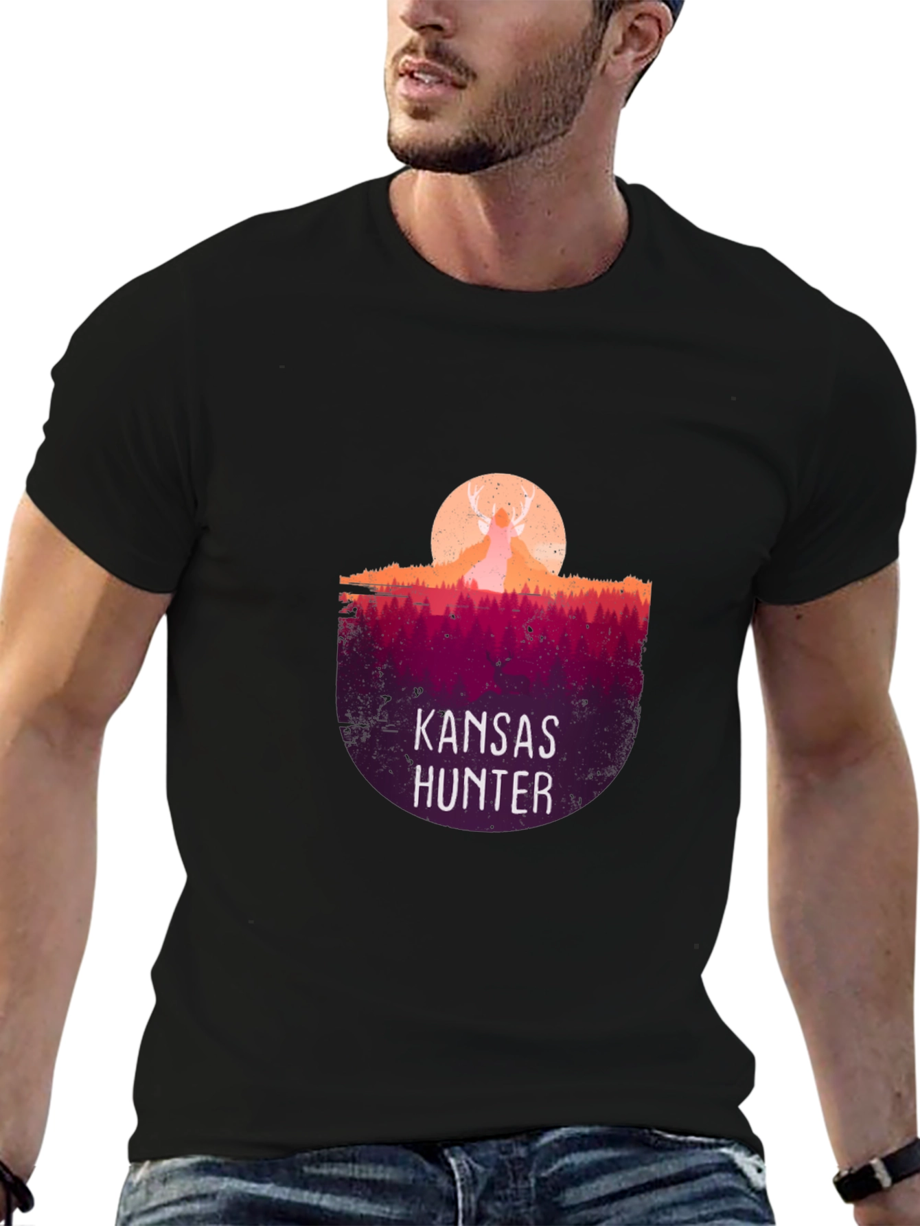 Kansas Hunter Graphic Tee - Wildlife Inspired Design