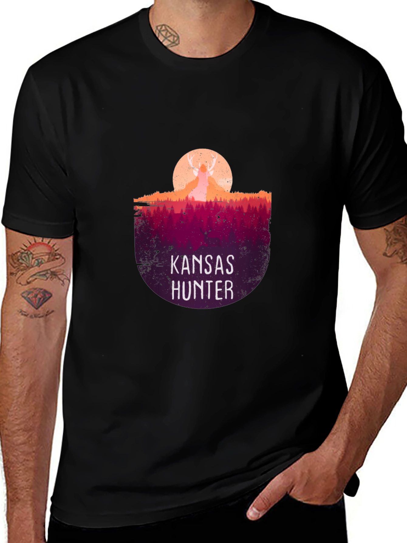 Kansas Hunter Graphic Tee - Wildlife Inspired Design