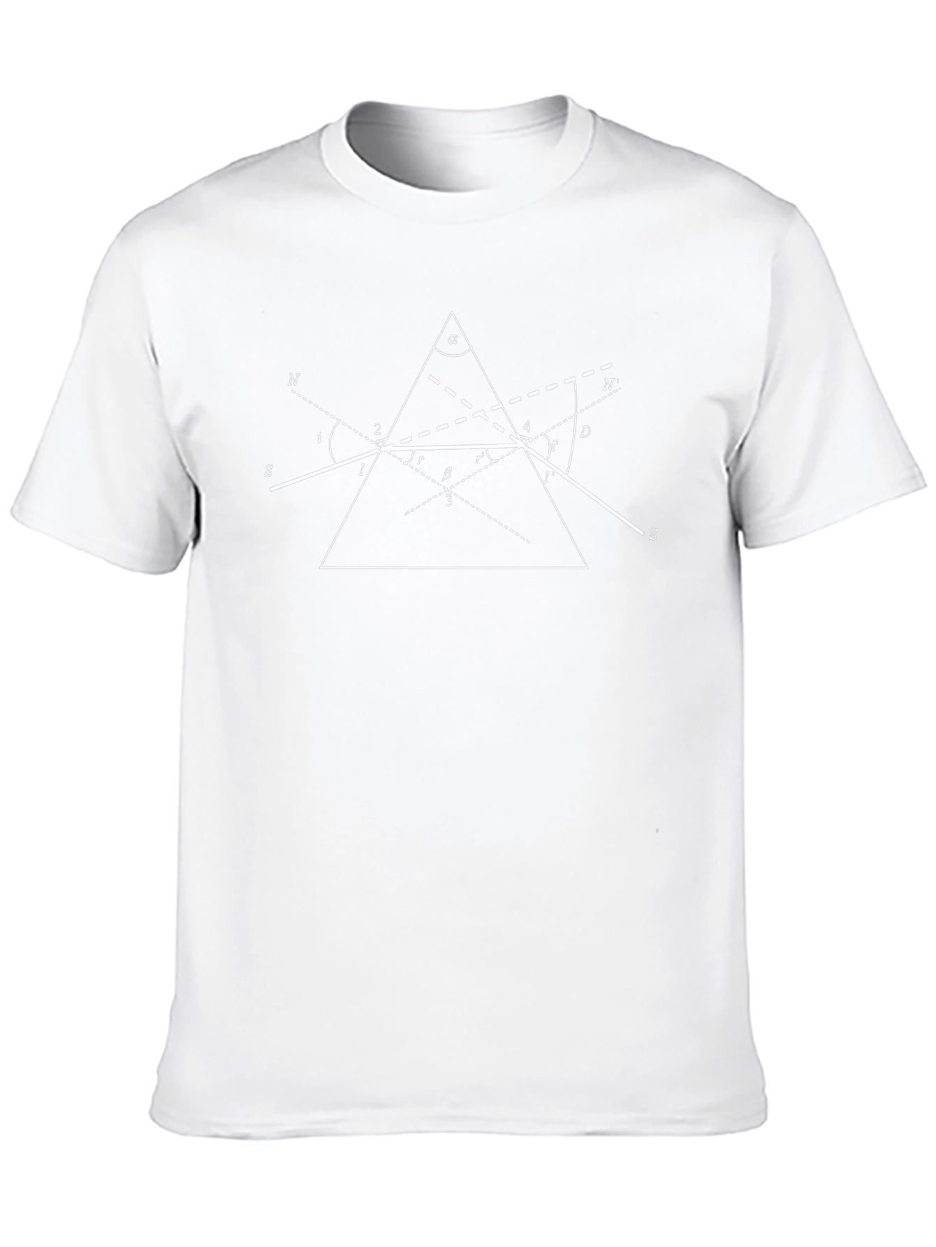 Prism Diagram Graphic Tee - Physics Science Nerd Shirt