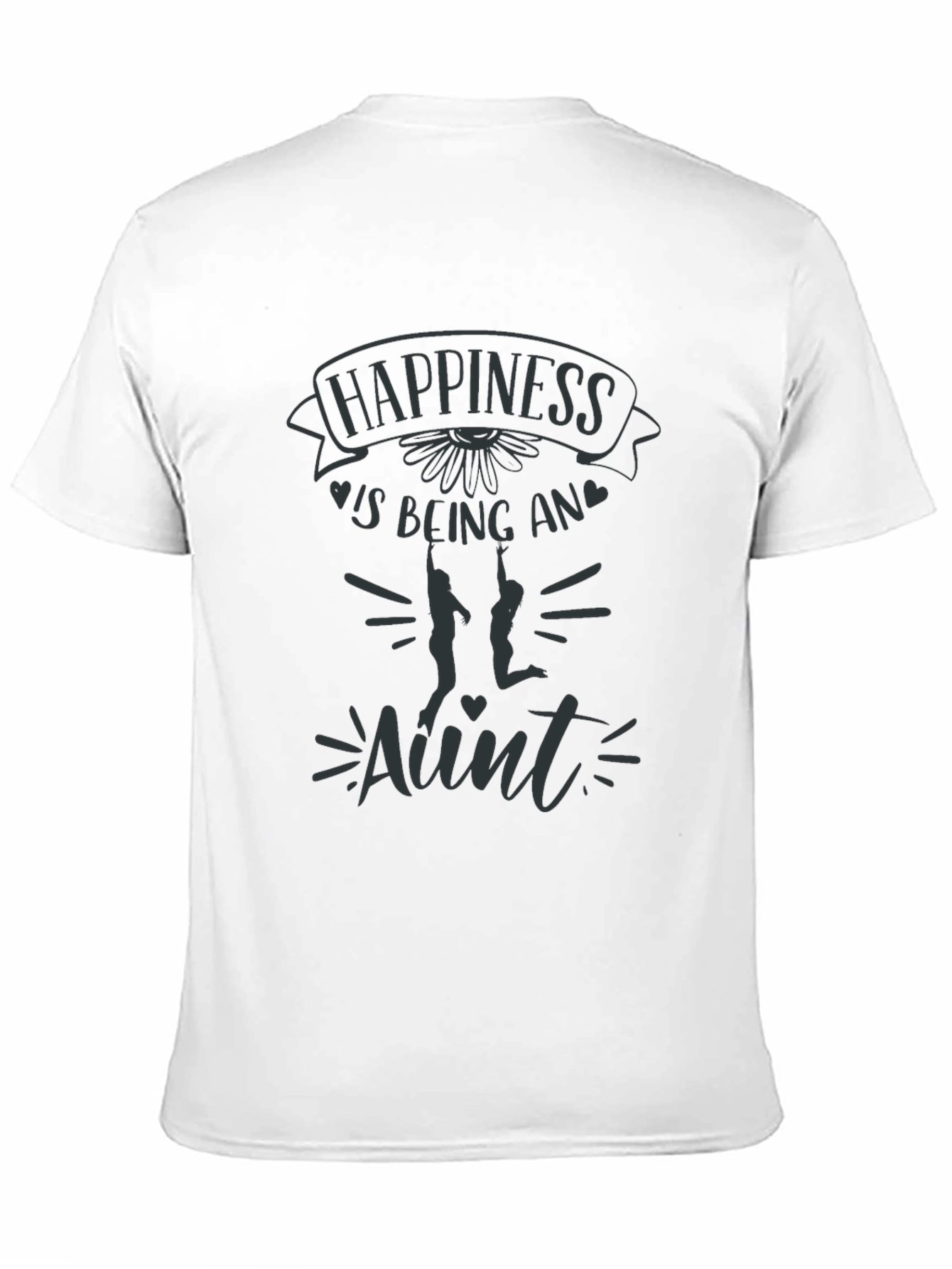 Happiness is Being an Aunt - Black T-Shirt