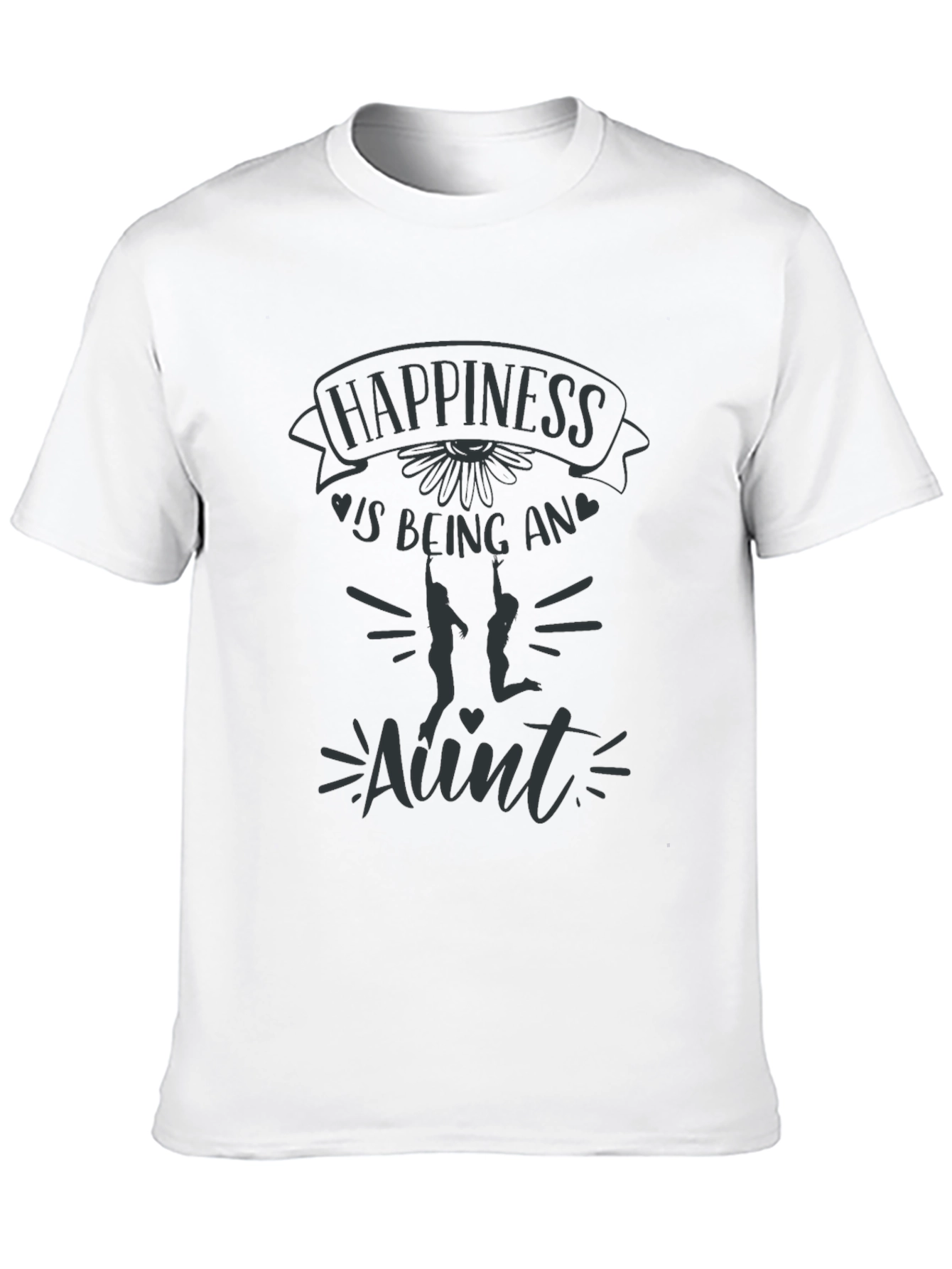 Happiness is Being an Aunt - Black T-Shirt