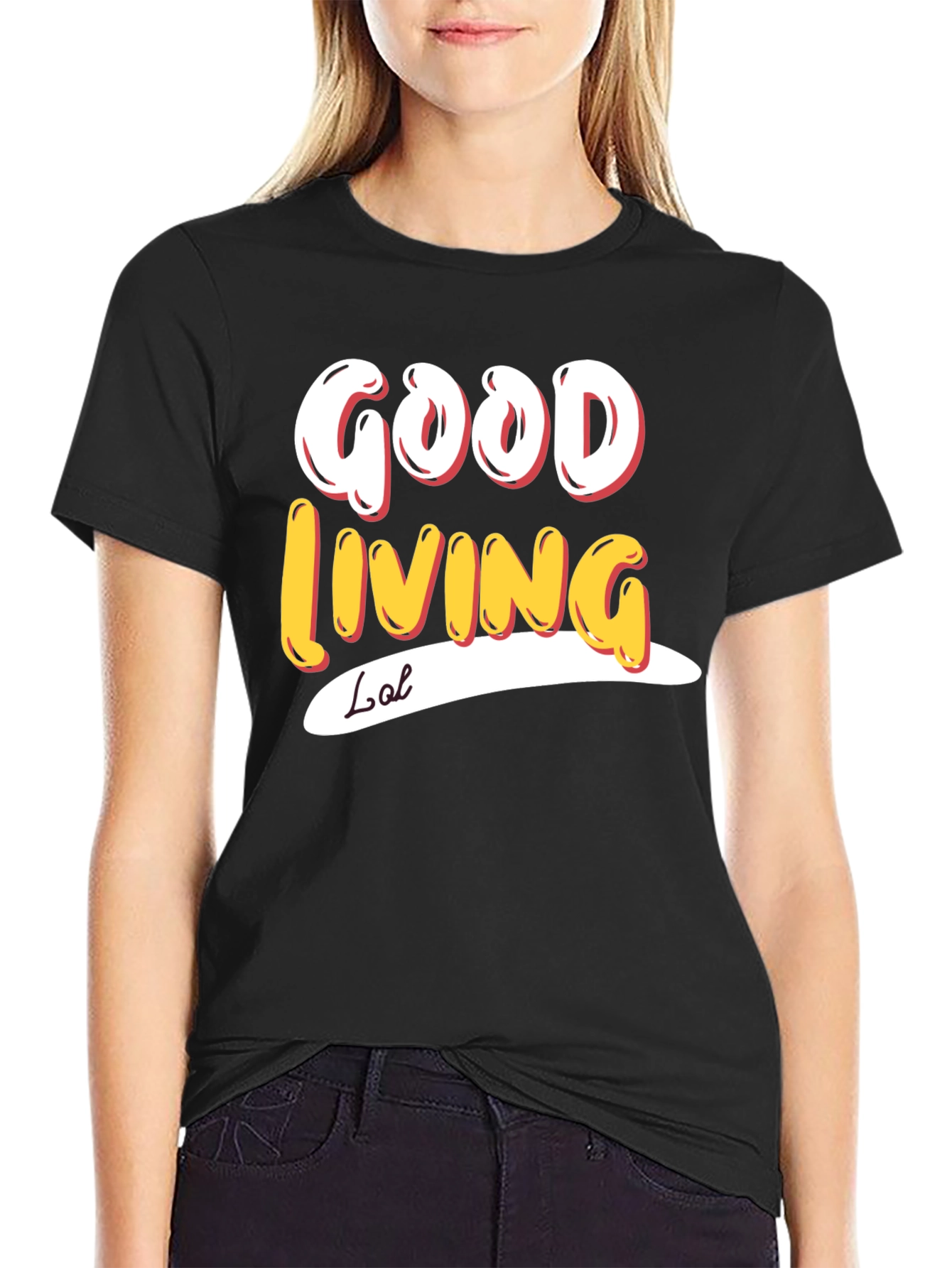 Good Living Tee - Stylish Graphic Print T-Shirt