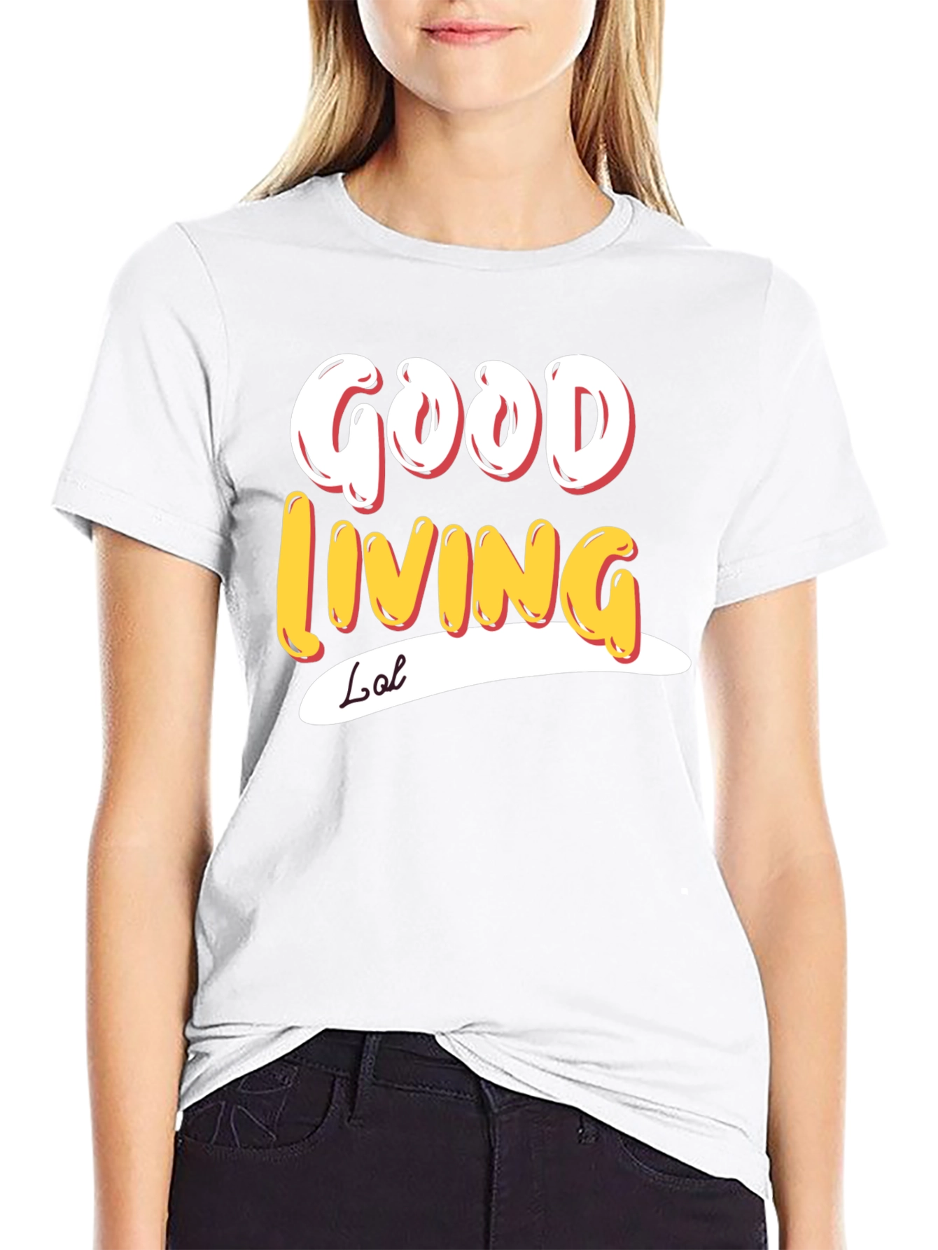 Good Living Tee - Stylish Graphic Print T-Shirt