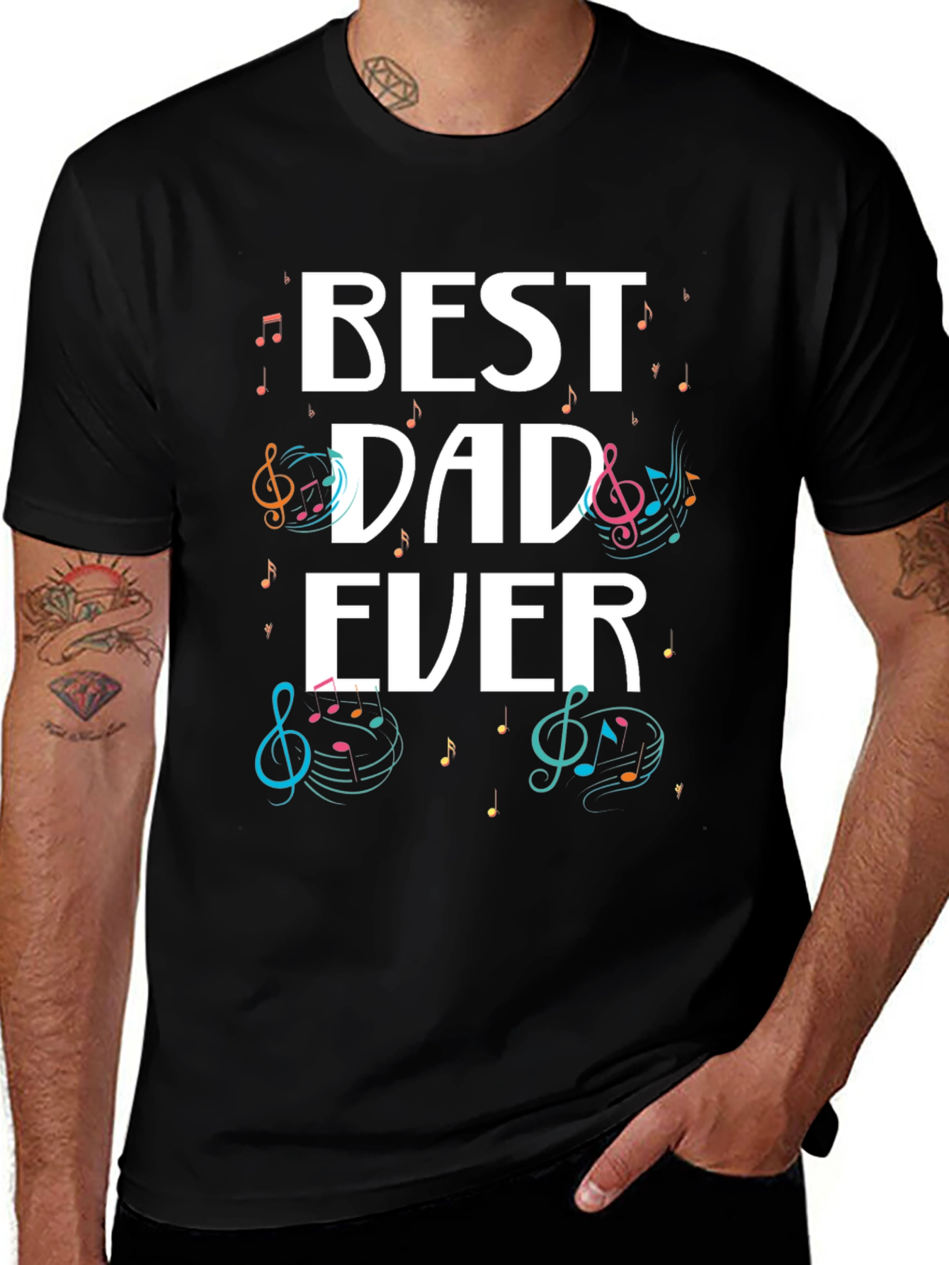 Best Dad Ever Music T-Shirt