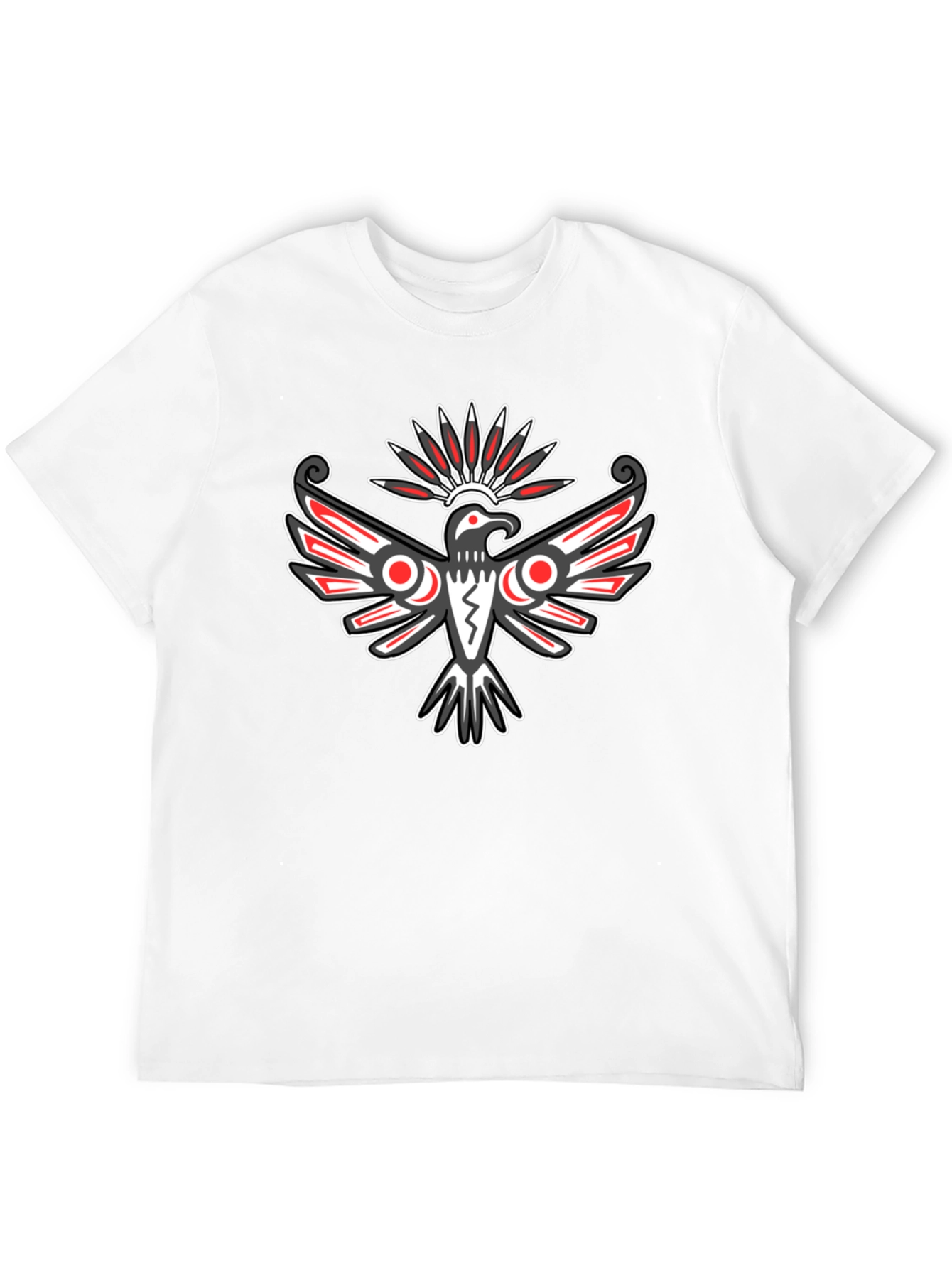 Tribal Eagle Graphic Tee - Bold Black T-Shirt
