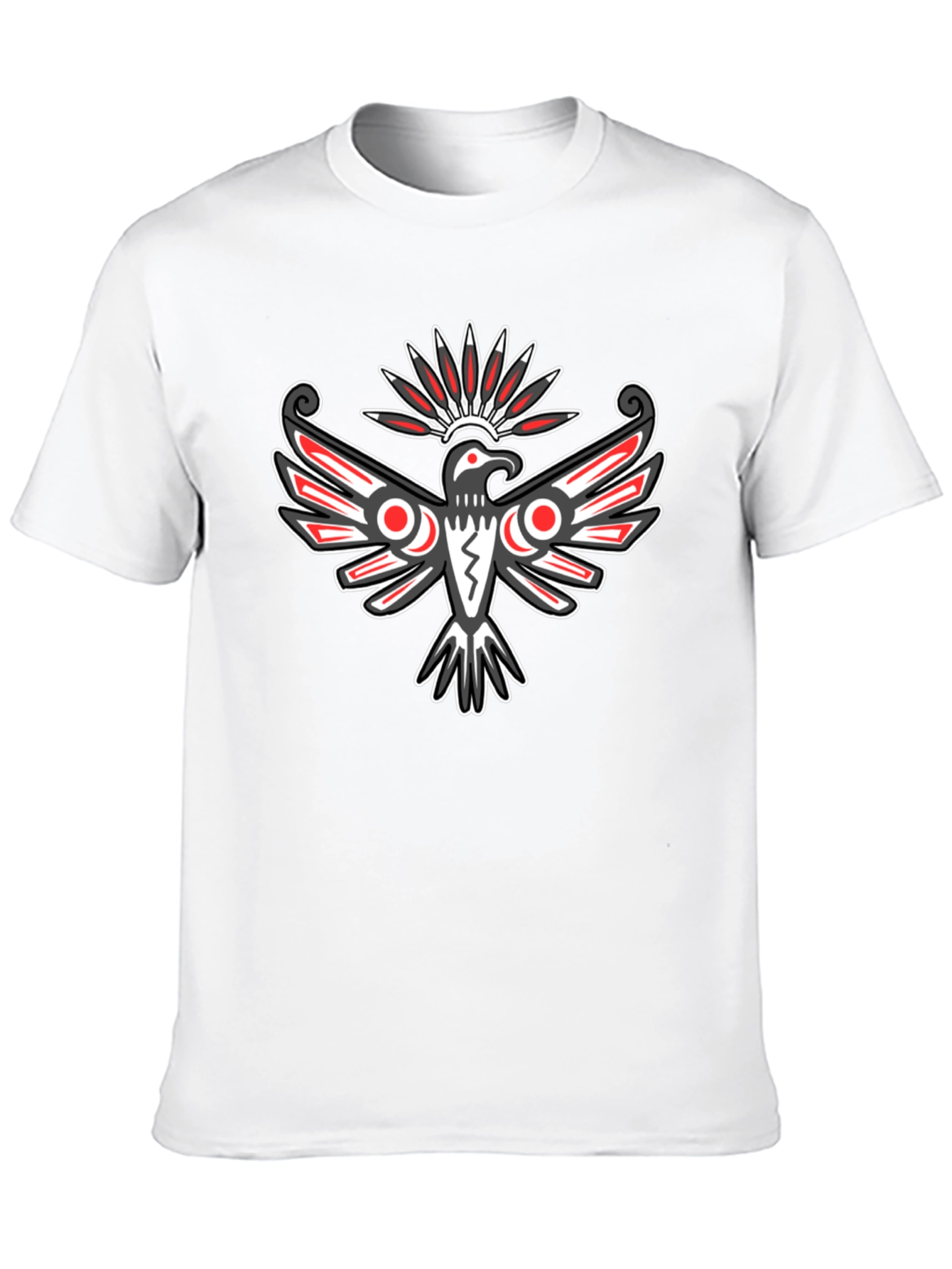 Tribal Eagle Graphic Tee - Bold Black T-Shirt