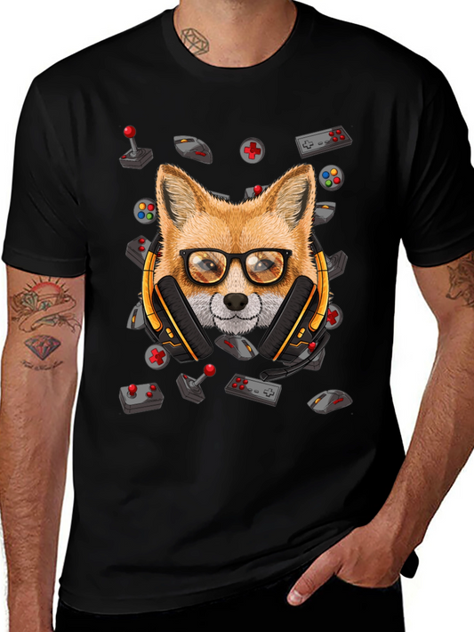Gamer Fox T-Shirt - Cool Animal Graphic Tee