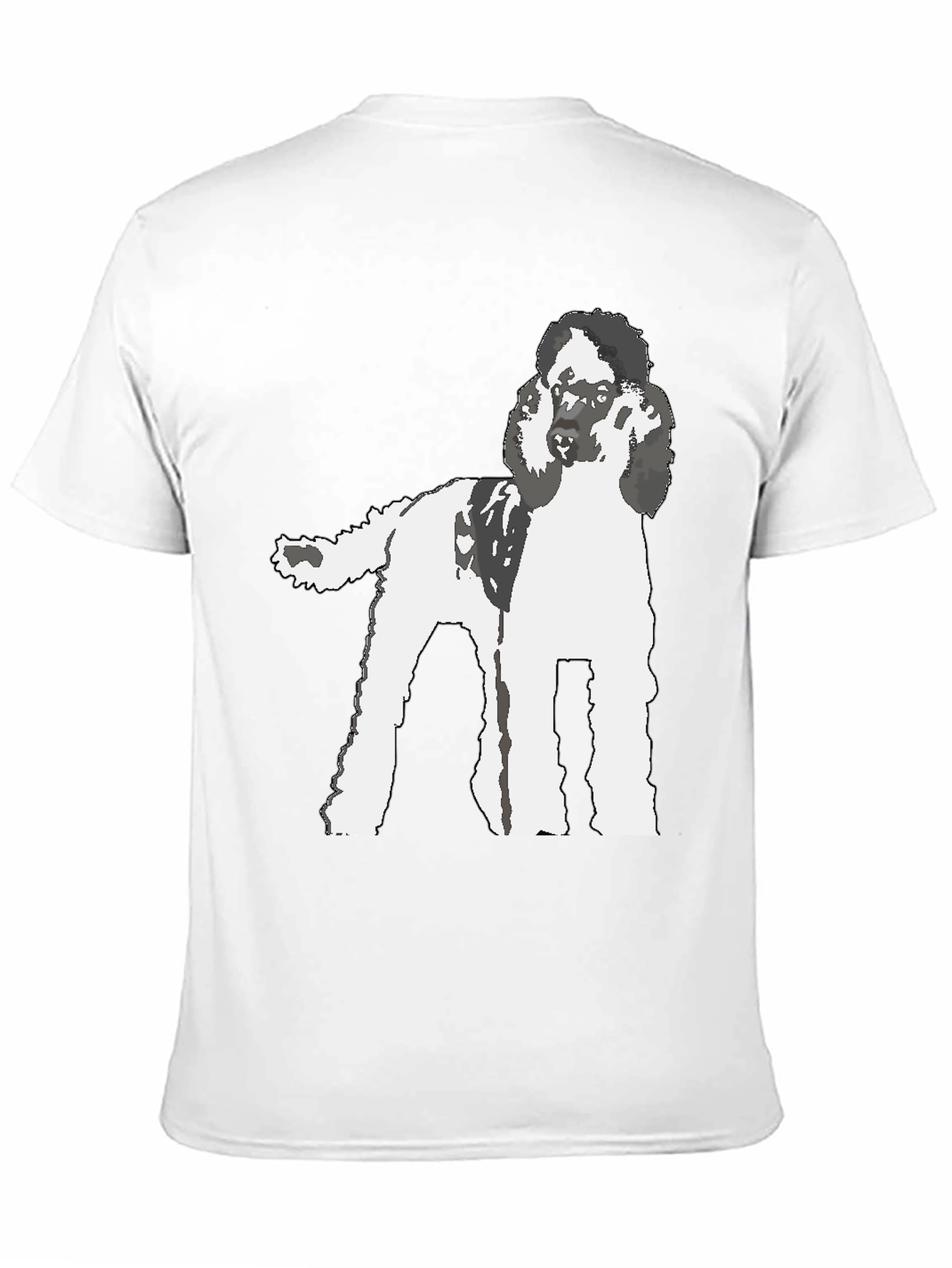 Poodle Graphic T-Shirt - Black Cotton Blend
