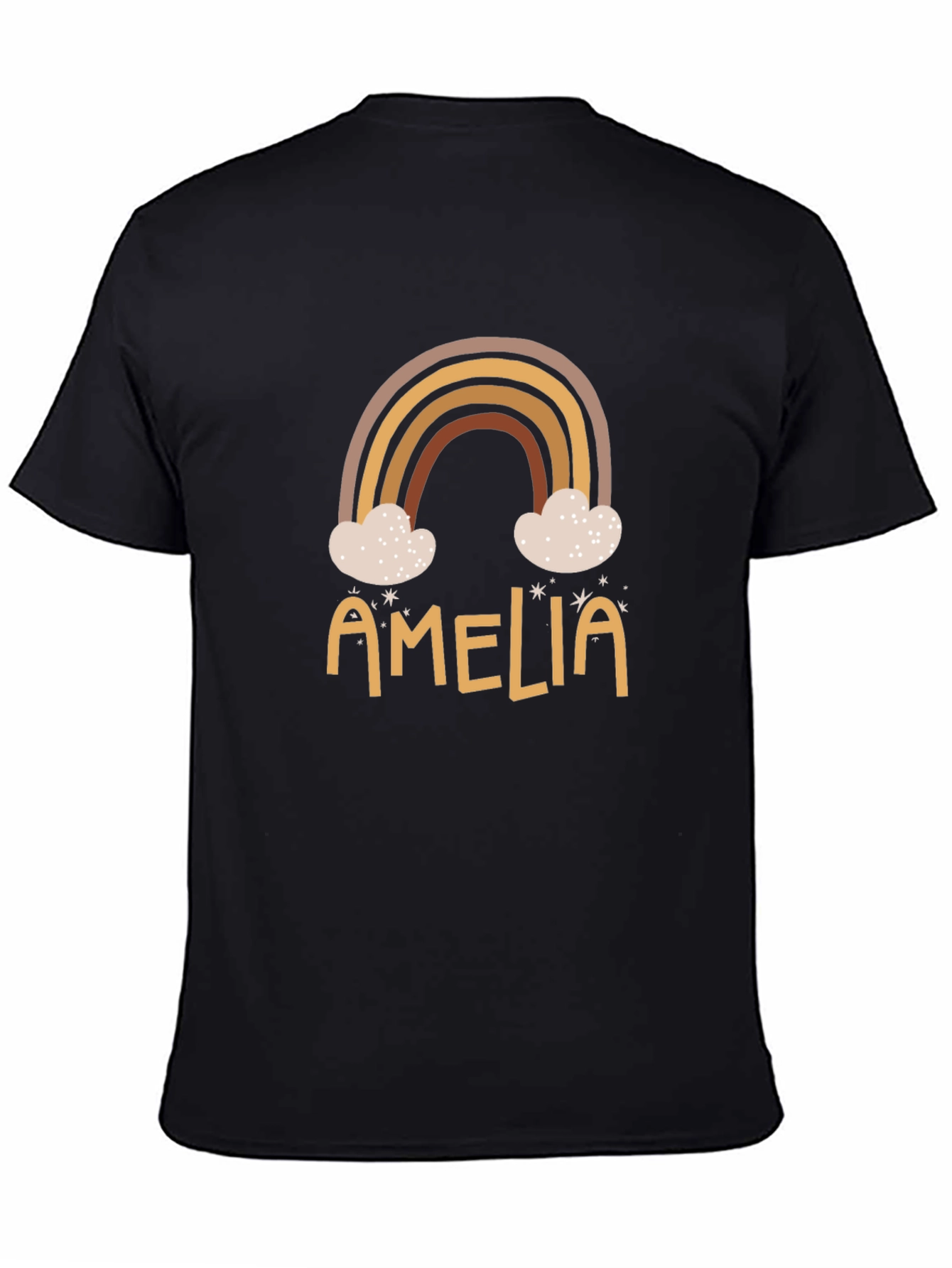 Amelia Rainbow Graphic Tee - Custom Name Shirt