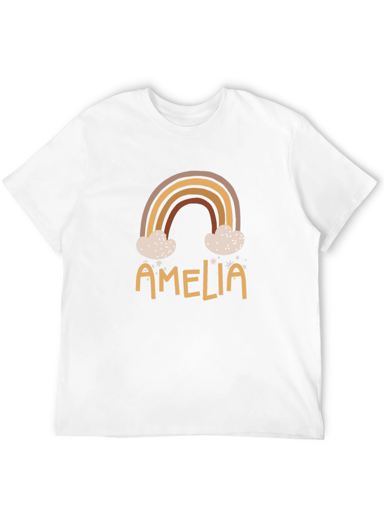 Amelia Rainbow Graphic Tee - Custom Name Shirt