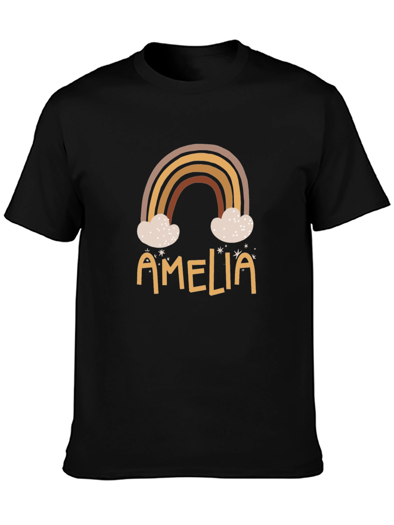Amelia Rainbow Graphic Tee - Custom Name Shirt