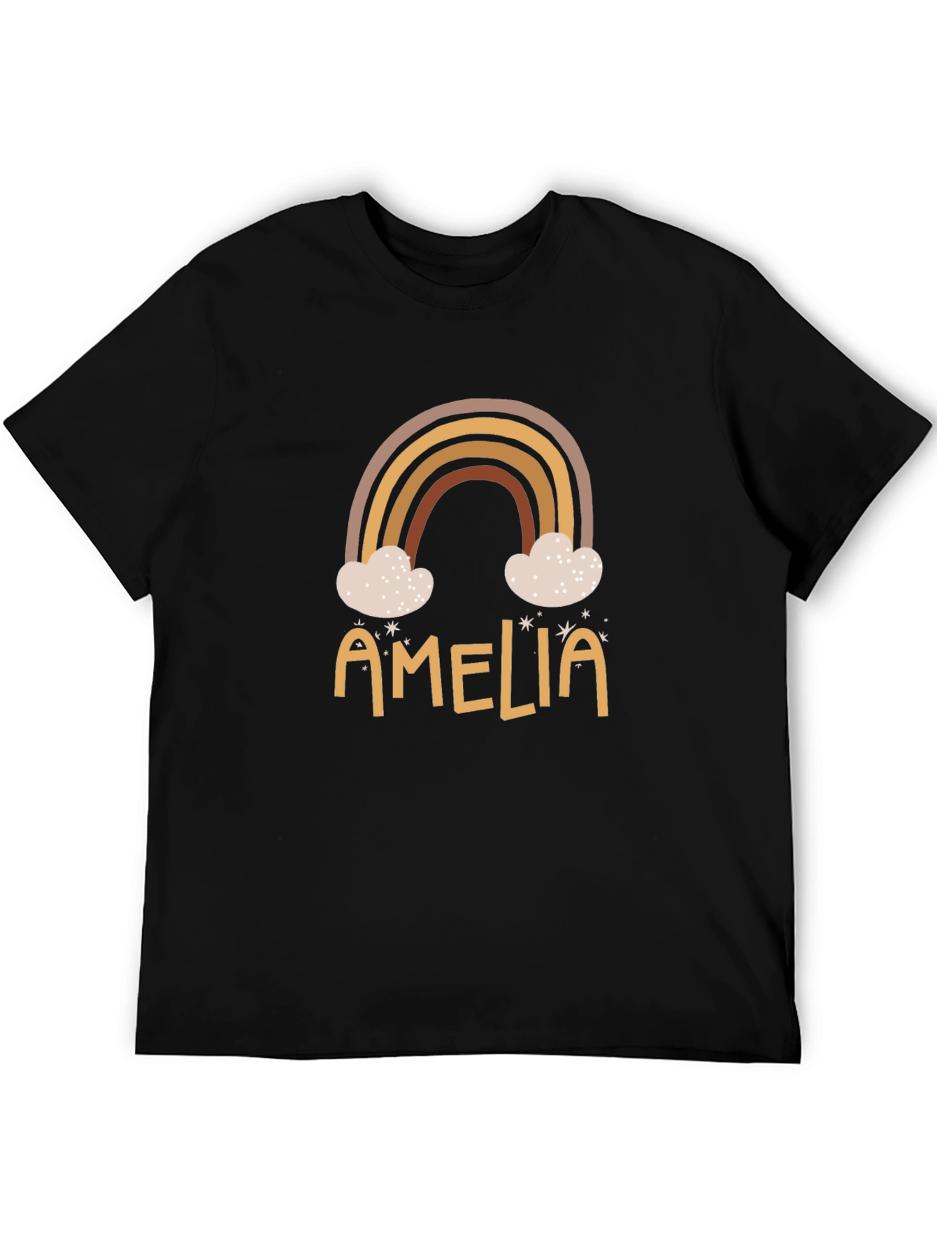 Amelia Rainbow Graphic Tee - Custom Name Shirt