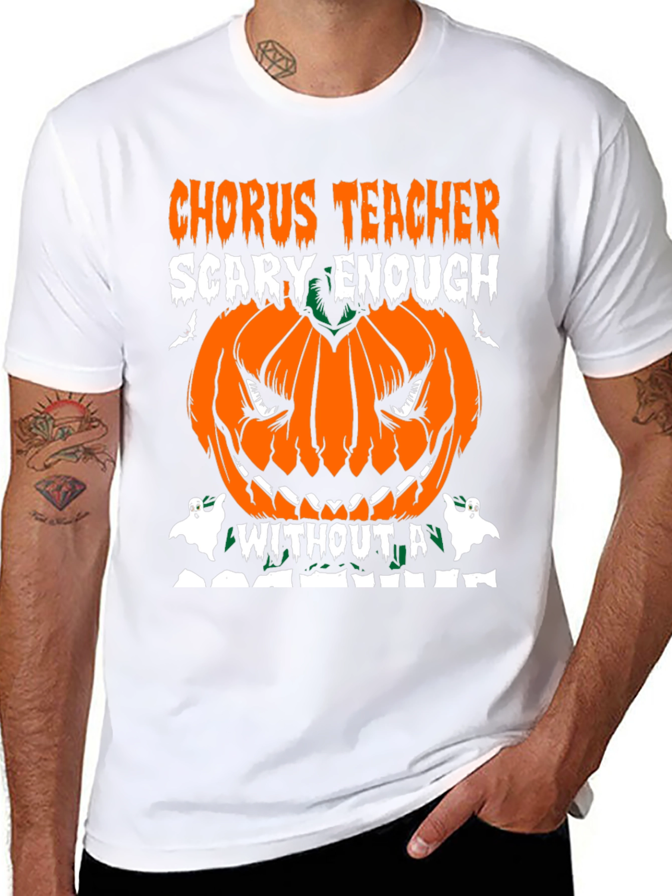 Chorus Teacher Scary Enough Halloween T-Shirt