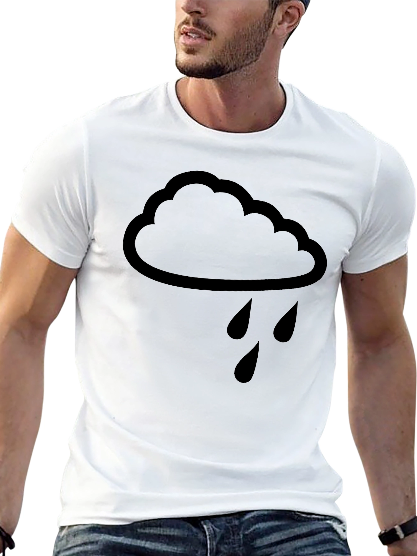Rain Cloud Graphic T-Shirt - Unisex Black Tee