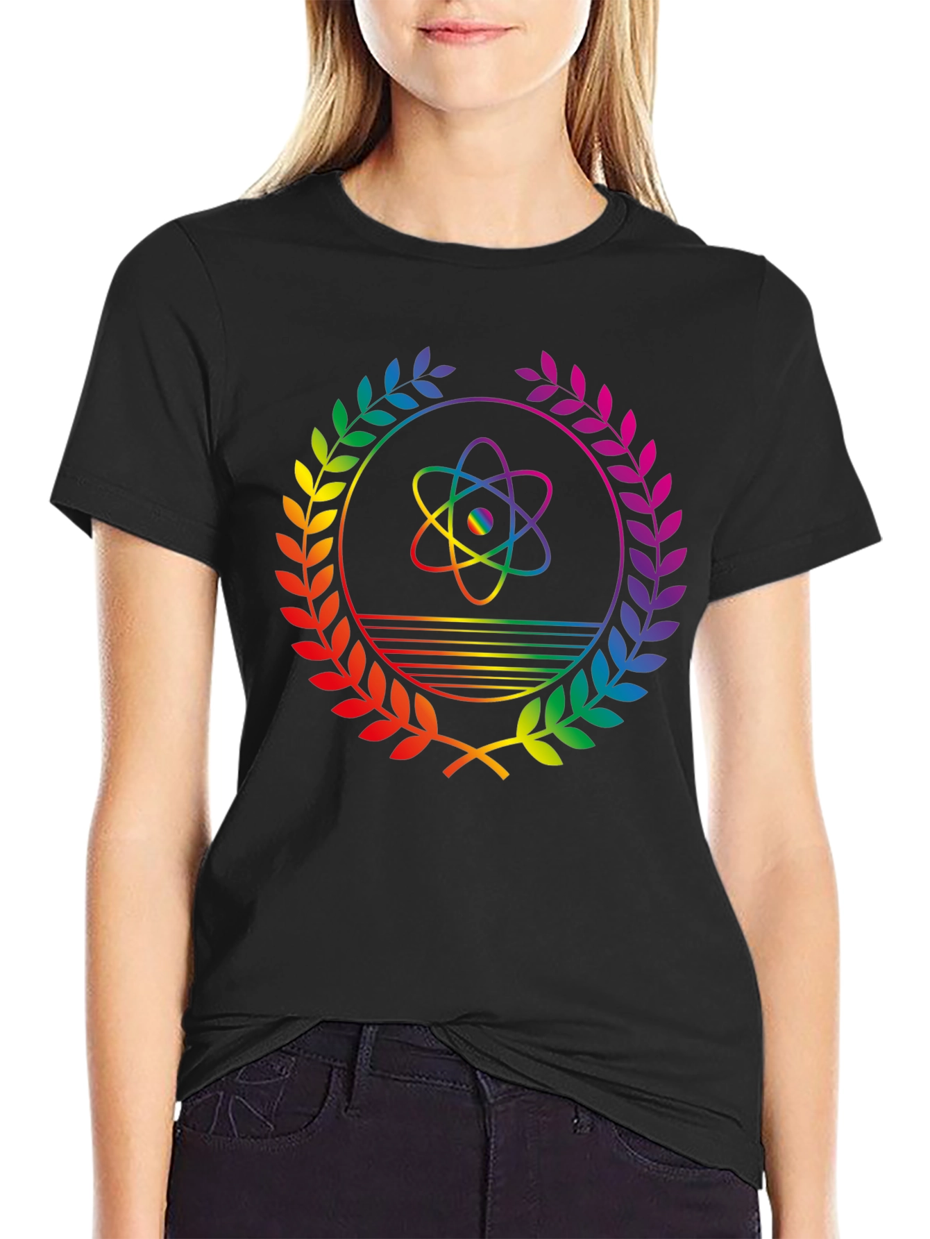 Rainbow Atom Science T-Shirt - Pride Graphic Tee