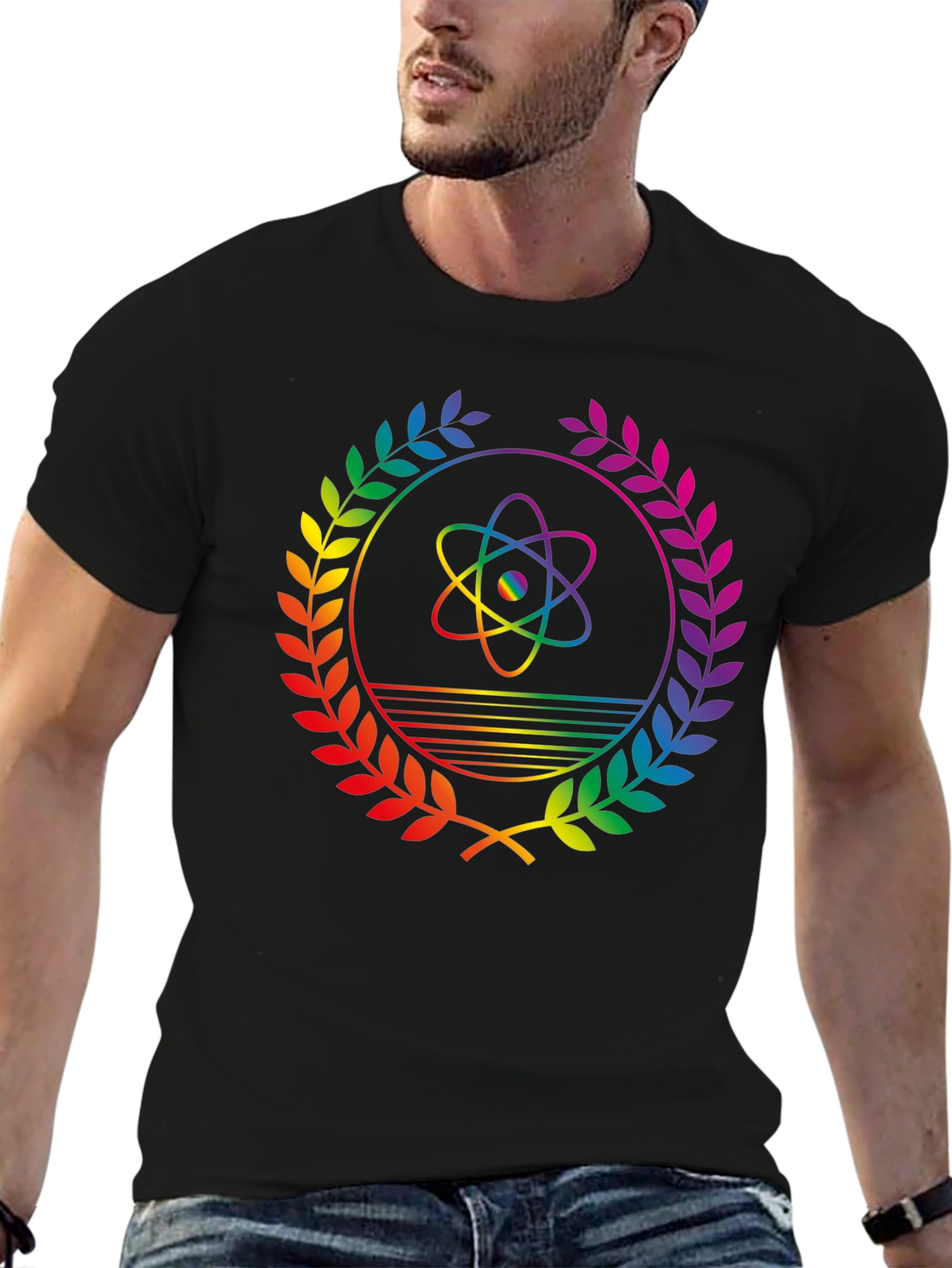 Rainbow Atom Science T-Shirt - Pride Graphic Tee