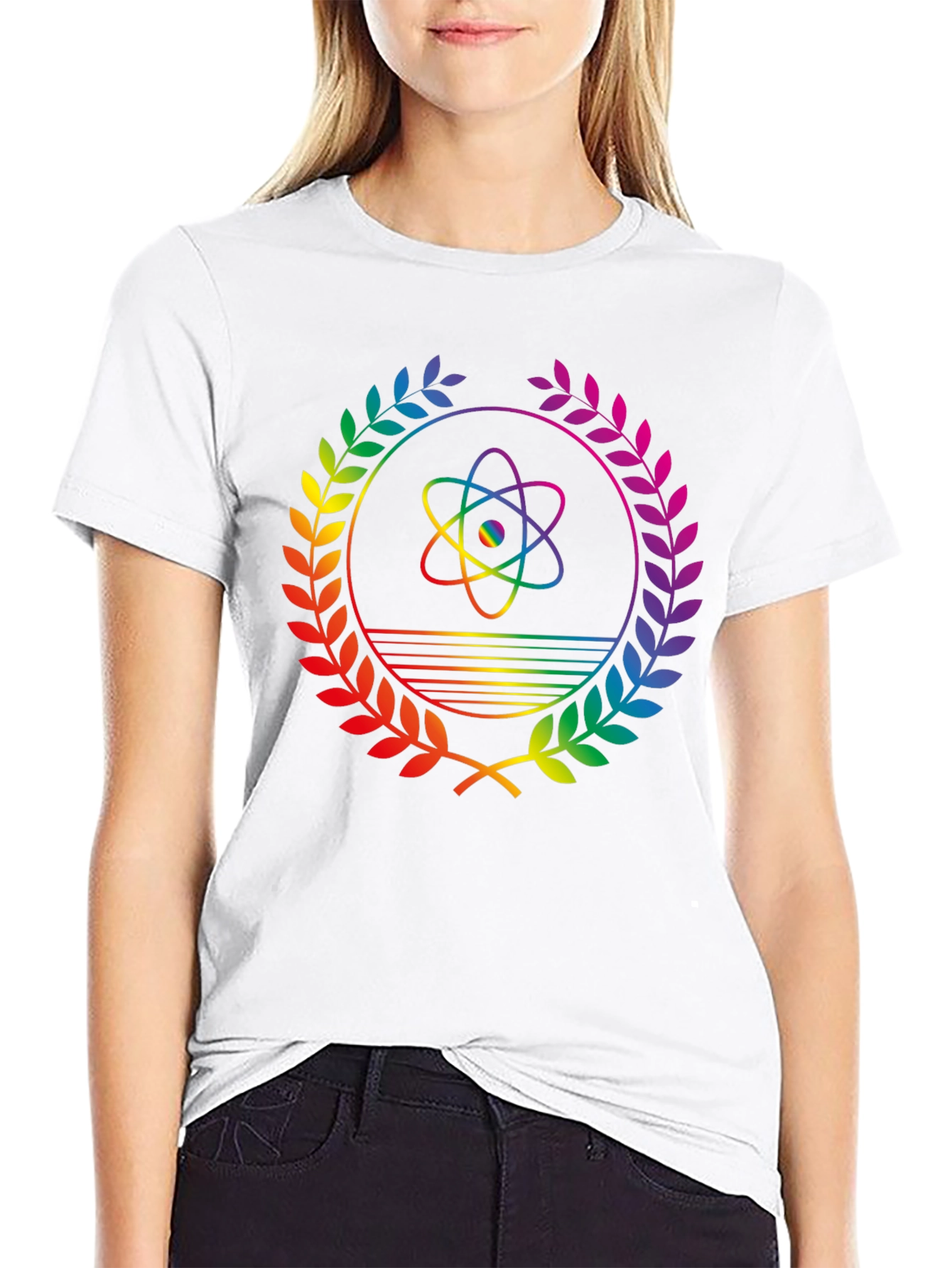Rainbow Atom Science T-Shirt - Pride Graphic Tee