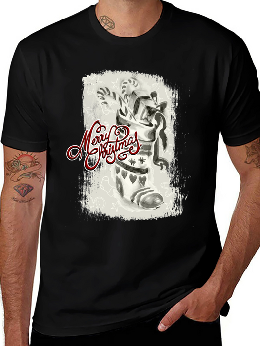 Festive Christmas Stocking Graphic Tee
