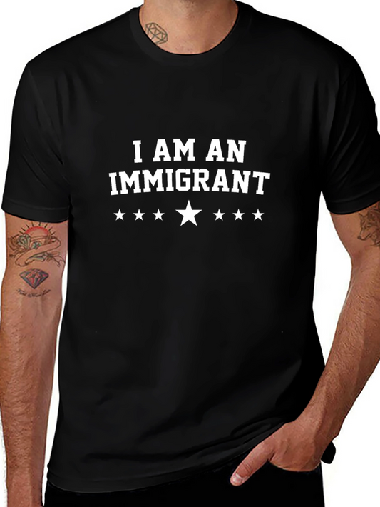 I Am An Immigrant Graphic T-Shirt - Black