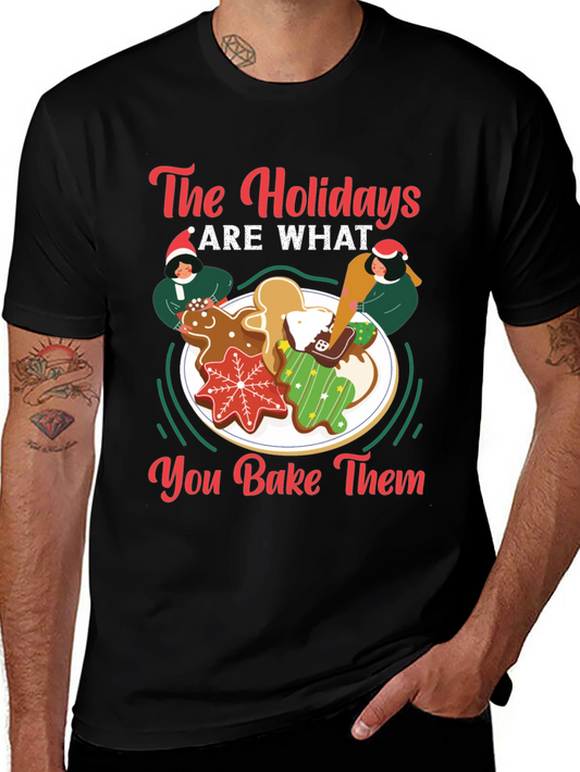 Festive Holiday Baking T-Shirt - Christmas Cookies Design