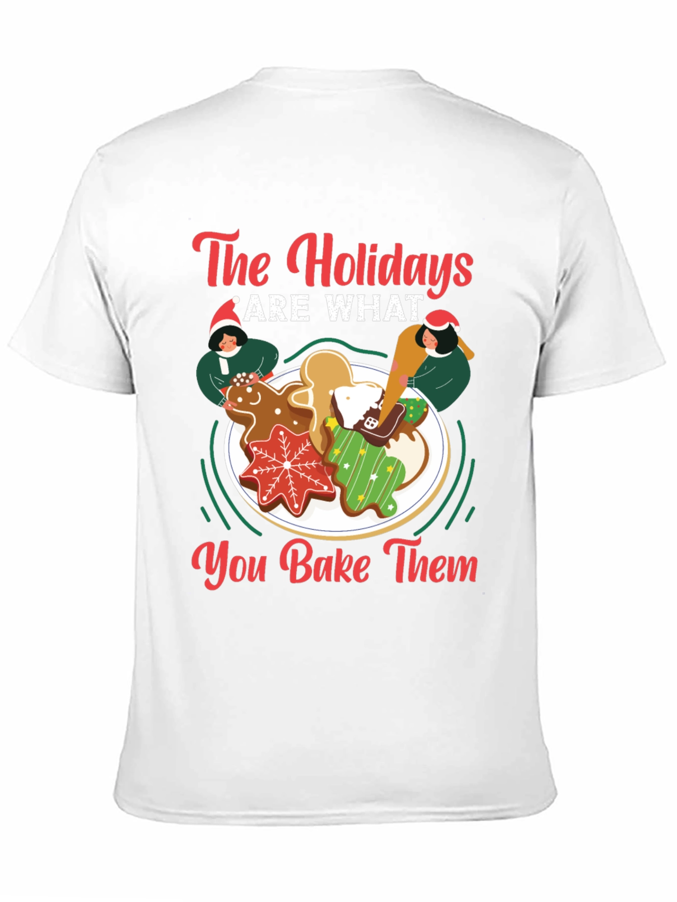 Festive Holiday Baking T-Shirt - Christmas Cookies Design