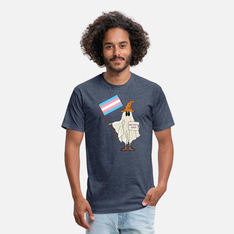 Halloween Ghost With Transgender Flag