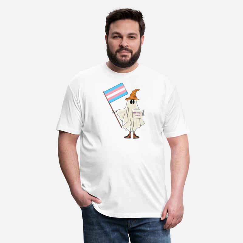 Halloween Ghost With Transgender Flag