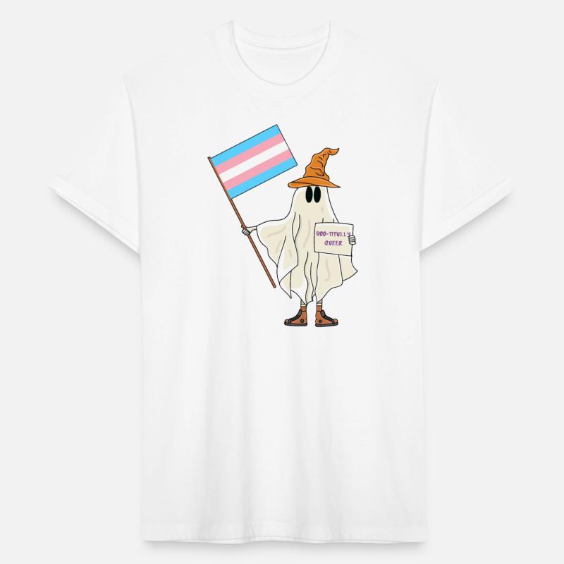 Halloween Ghost With Transgender Flag