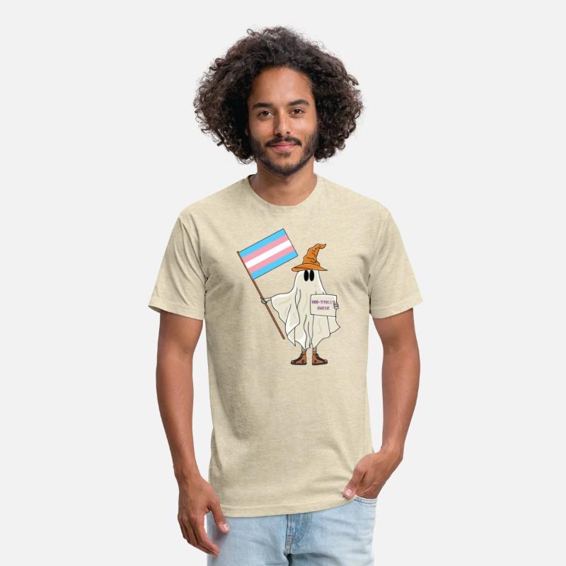 Halloween Ghost With Transgender Flag