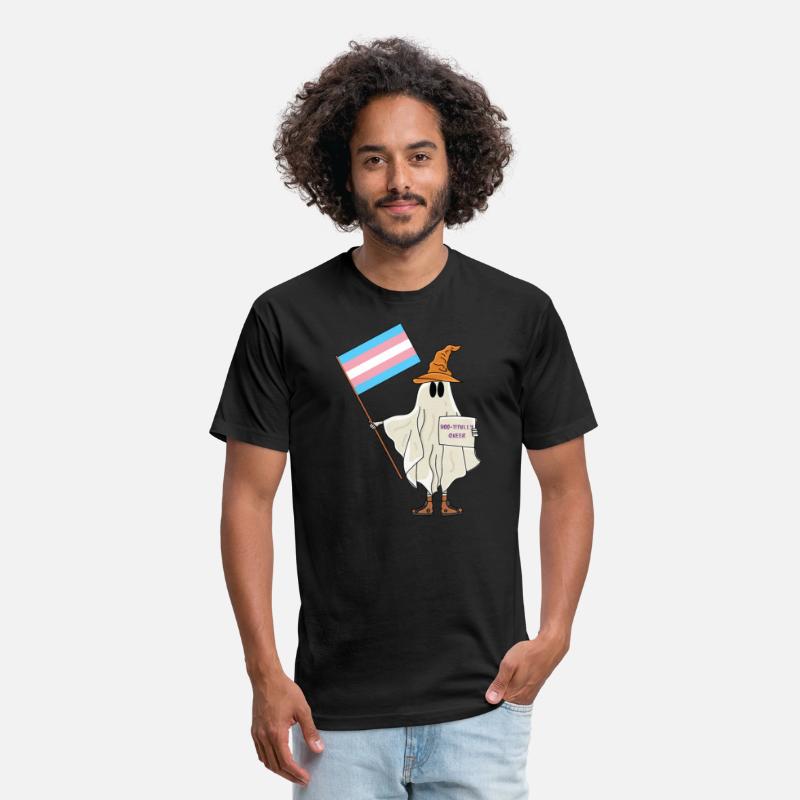 Halloween Ghost With Transgender Flag