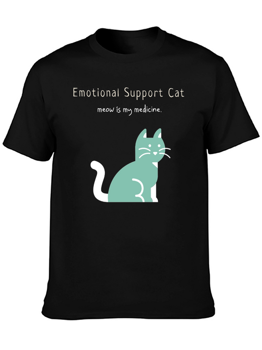 Emotional Support Cat T-Shirt - Meow is My Medicine!