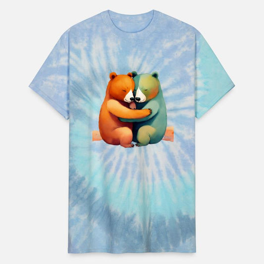 Happy bears cuddling