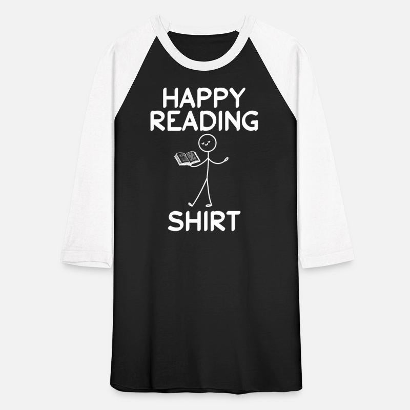 Happy Reading Shirt Book Lover Stick Figure