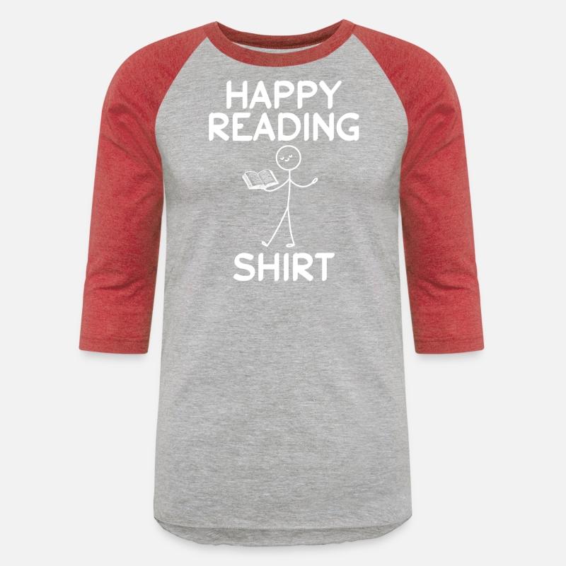 Happy Reading Shirt Book Lover Stick Figure