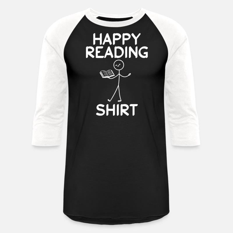 Happy Reading Shirt Book Lover Stick Figure